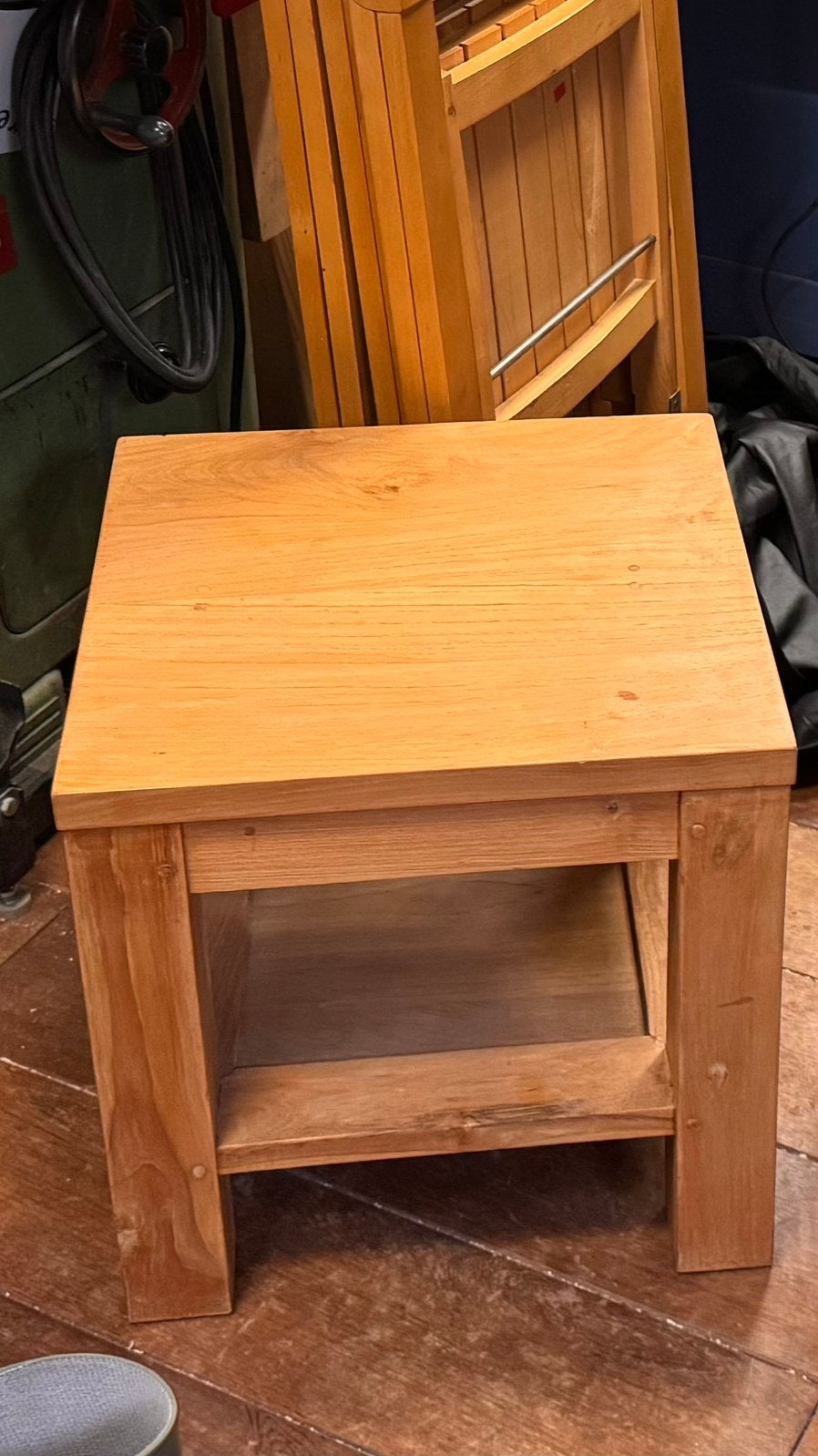 Salontafel teak voor onderstel kamado, Ophalen, Gebruikt