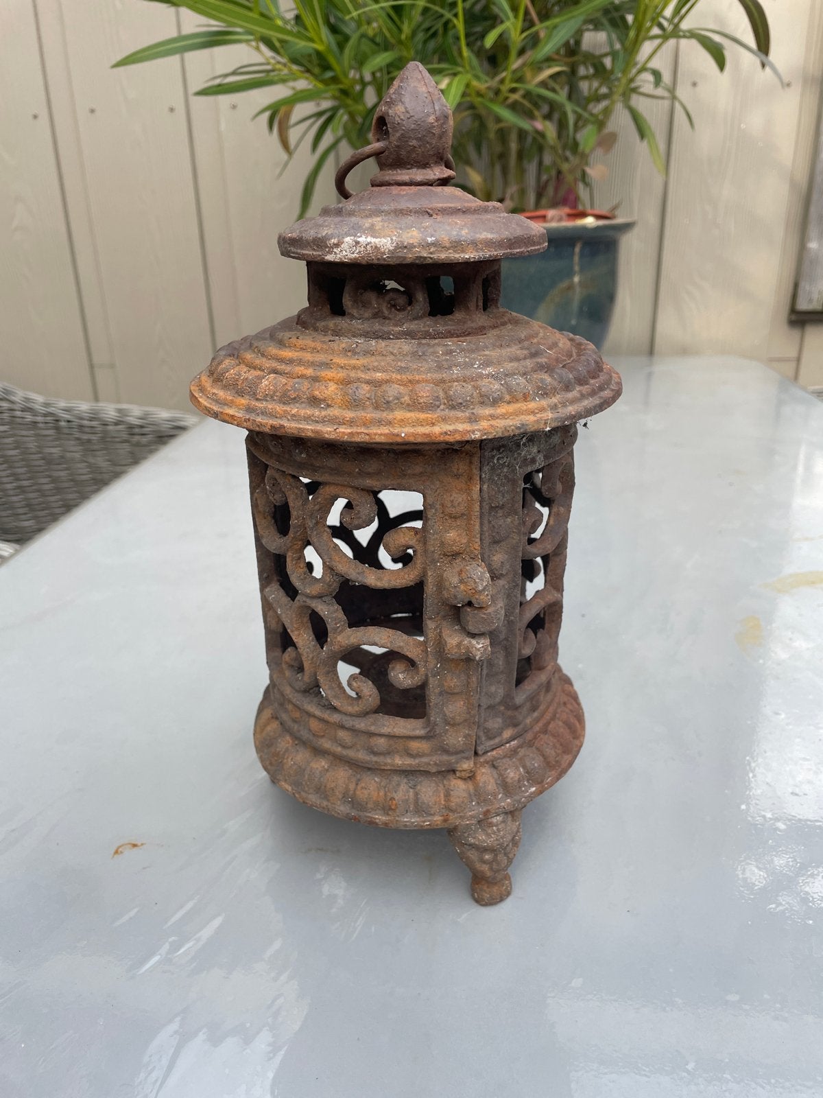 Japanse Gietijzeren Pagode Lantaarn (30 cm), Tuin en Terras, Ophalen of Verzenden