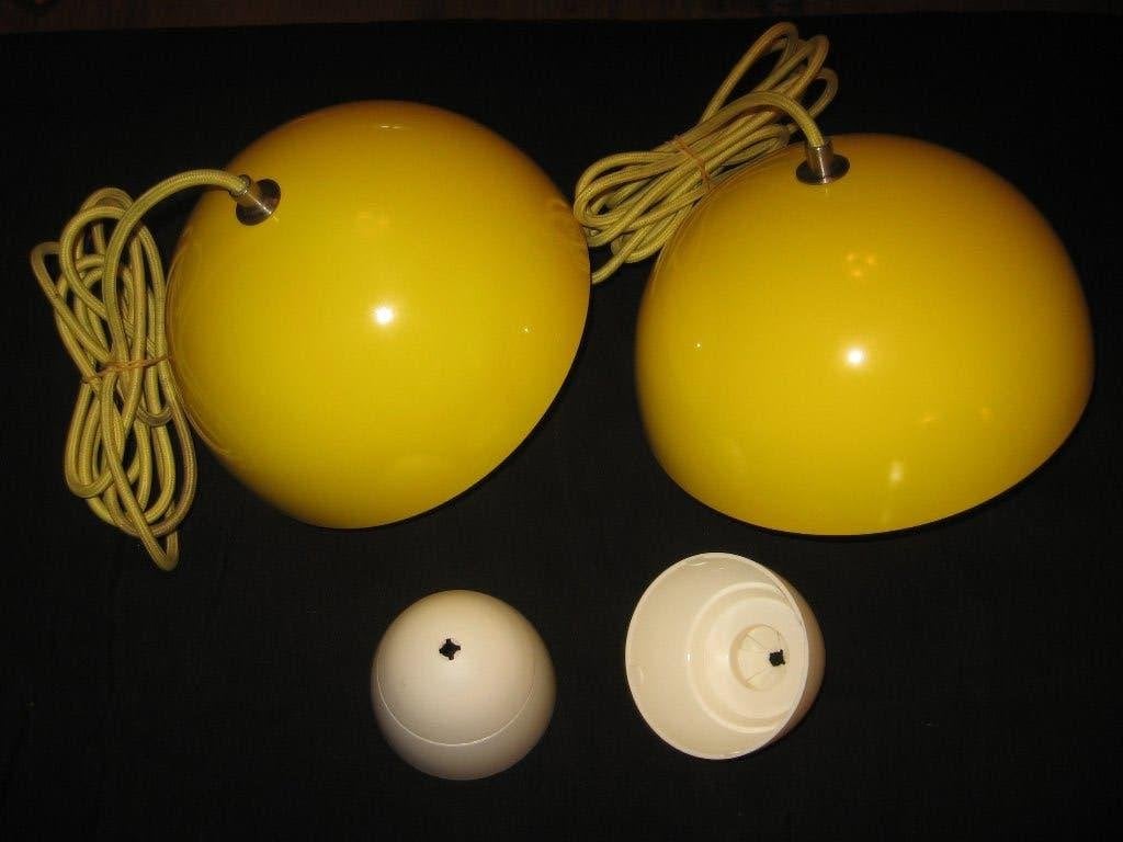 Verner Panton Flowerpot design lamp Geel, Gebruikt, Design, Ophalen of Verzenden, Metaal
