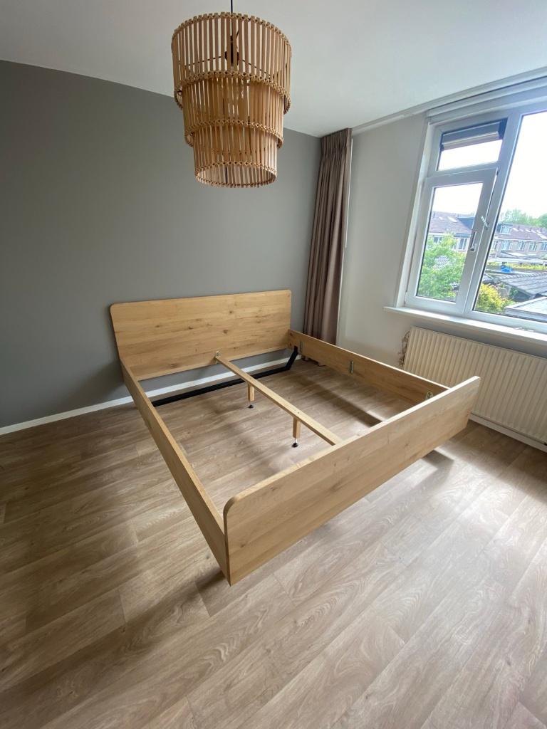 Morgana Skodsborg ledikant 180x200 eiken + 1 lattenbodem, Ophalen, Verstelbaar, Bruin, Tweepersoons