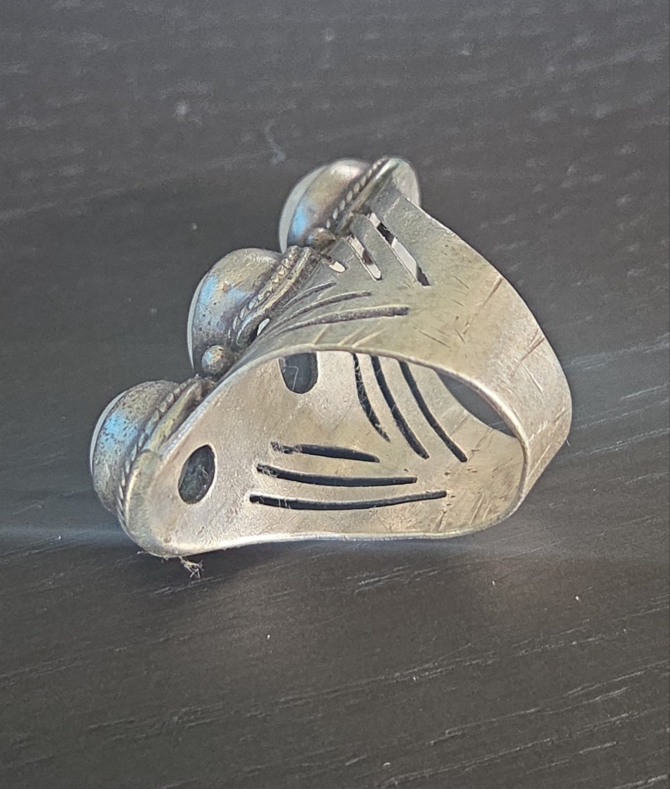 vintage handgemaakte sterling zilveren ring maansteen, Ophalen of Verzenden, Zo goed als nieuw, X, Dame