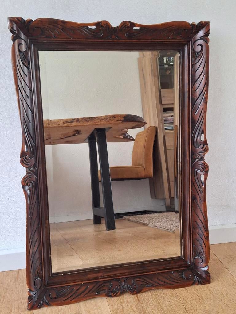 Retro vintage spiegel met facetgeslepen glas #, Ophalen