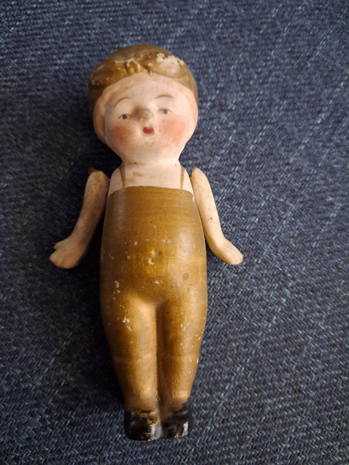Antieke Bisque Kewpie popje, vintage verzamelobject, Ophalen of Verzenden, Gebruikt, Pop
