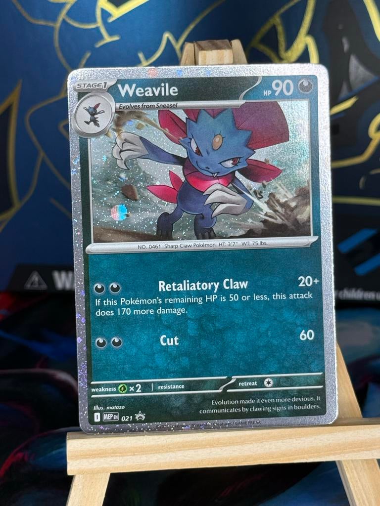 Weavile #21 | Pokemon Promo, Ophalen of Verzenden, Zo goed als nieuw, Losse kaart, Foil
