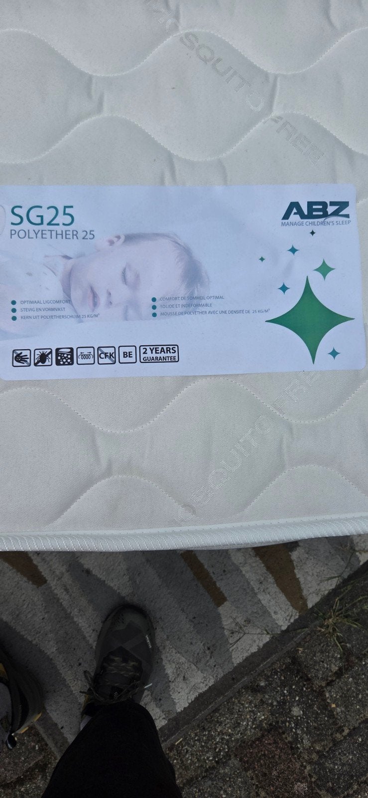 boxMatras SG25 Polyether 25 - 93x73cm, Ophalen, Nieuw, 190 cm of minder, Matras