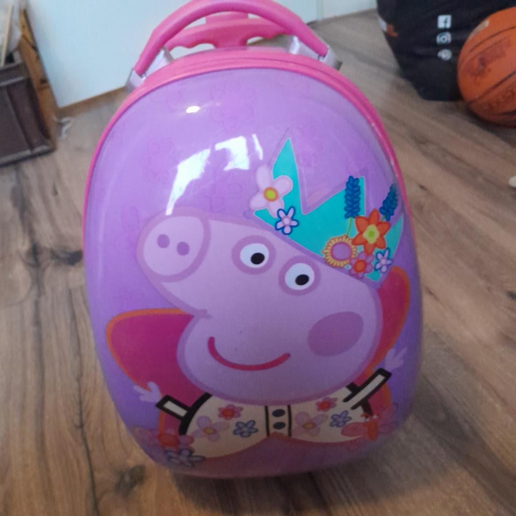 Peppa Pig Kinderkoffer - Roze/Paars met Wieltjes, Ophalen of Verzenden