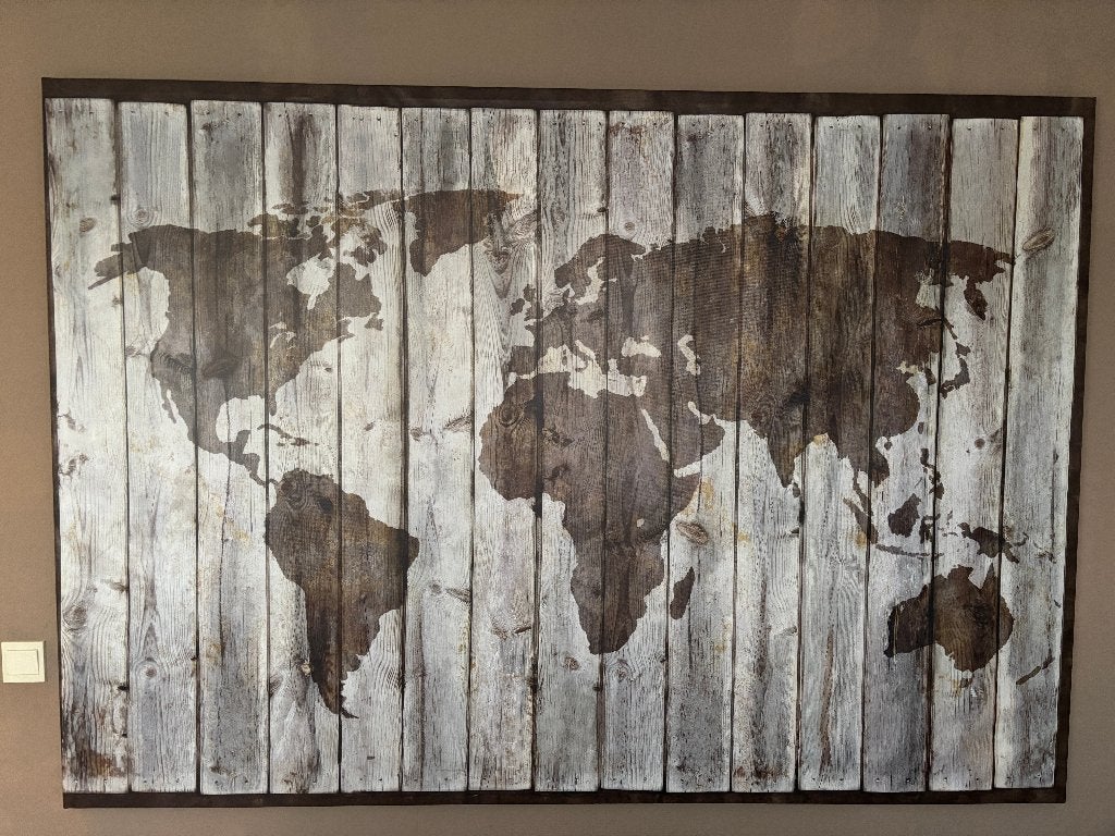 Ikea Wereldkaart, Ophalen, Zo goed als nieuw, 100 tot 125 cm, Schilderij