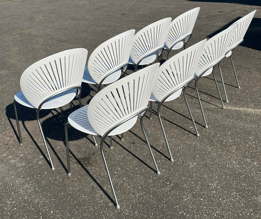 Trinidad stoelen, Nanna Ditzel voor Fredericia. Per 4 of 8, Huis en Inrichting, Ophalen, Zo goed als nieuw, Grijs, Vier