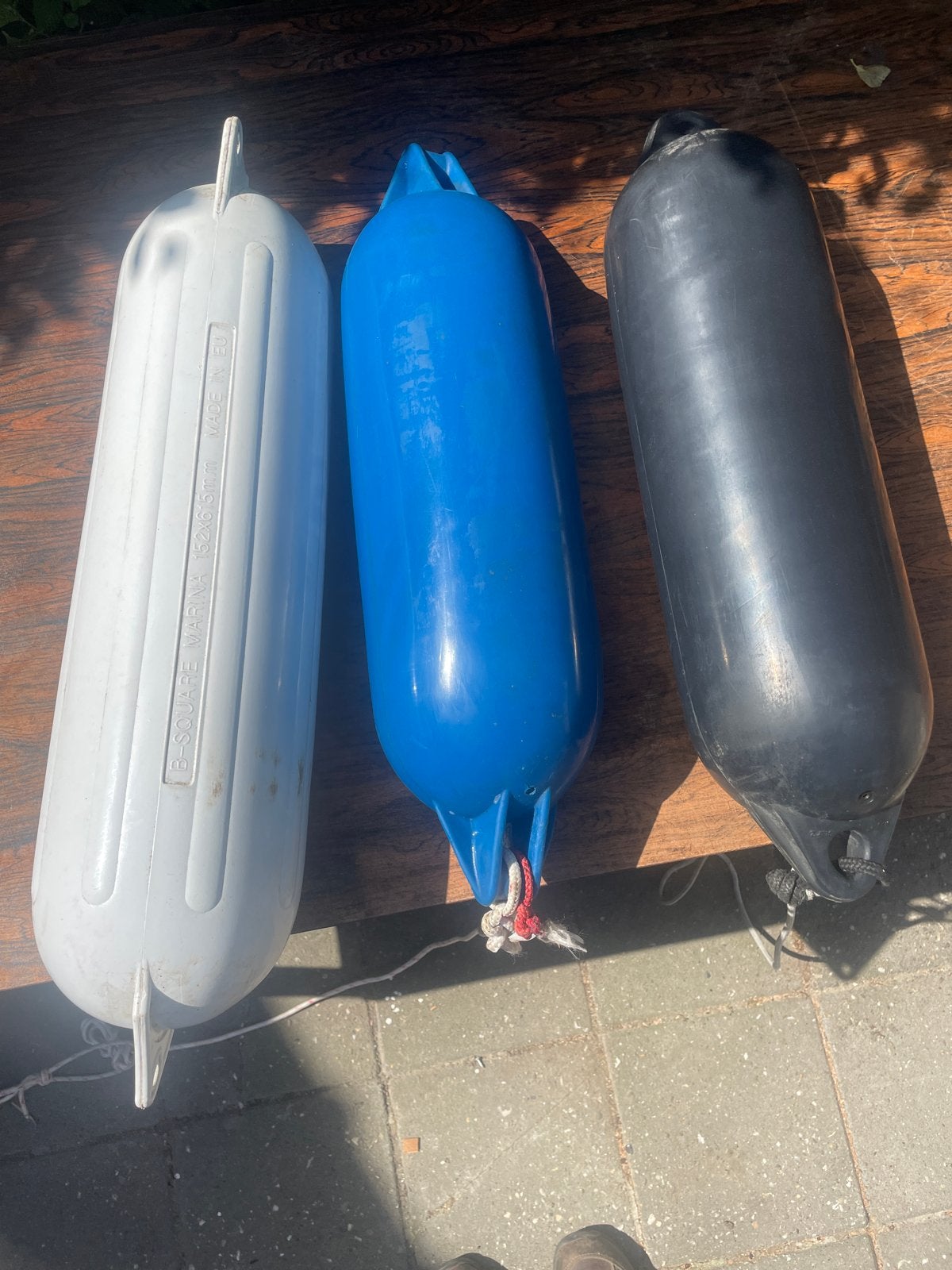 Set van 3 stootwillen (fenders) voor boot, Ophalen of Verzenden, Gebruikt, Overige typen