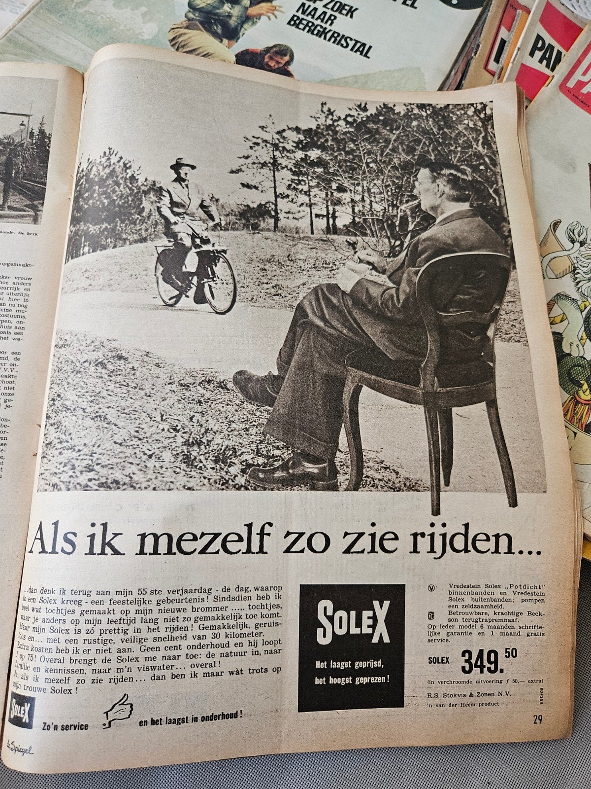 Solex Brommer pagina knipsel - Betrouwbaar en Laag in Onder, Ophalen of Verzenden, Gebruikt