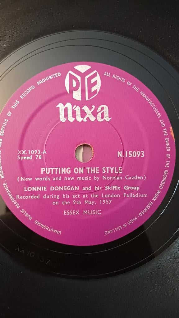 78 toeren  SKIFFLE 4 Britse Skiffle platen, Gebruikt, 10 inch, Verzenden, 1940 tot 1960