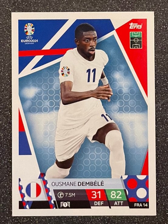 Topps EURO 2024    DEMBÉLÉ    FRANCE, Hobby en Vrije tijd, Stickers en Plaatjes, Verzenden, Zo goed als nieuw, Plaatje