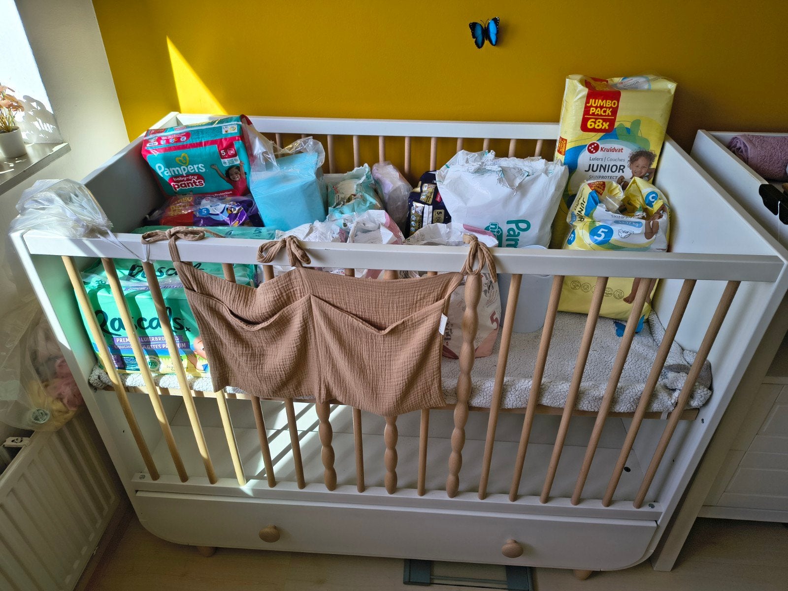 Wit Ikea ledikant in goede staat, Ophalen, Gebruikt, Ledikant