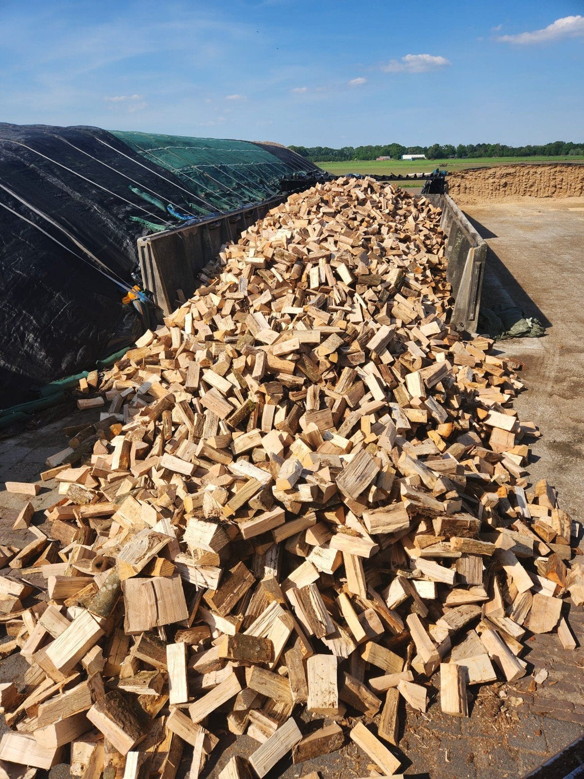 haardhout en pelletbrokjes, Tuin en Terras, 6 m³ of meer, Ophalen of Verzenden, Overige houtsoorten, Blokken