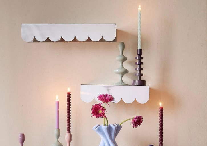 2 metalen wandplanken chroom - dottie  ronde hoeken - nieuw, Ophalen of Verzenden, Nieuw
