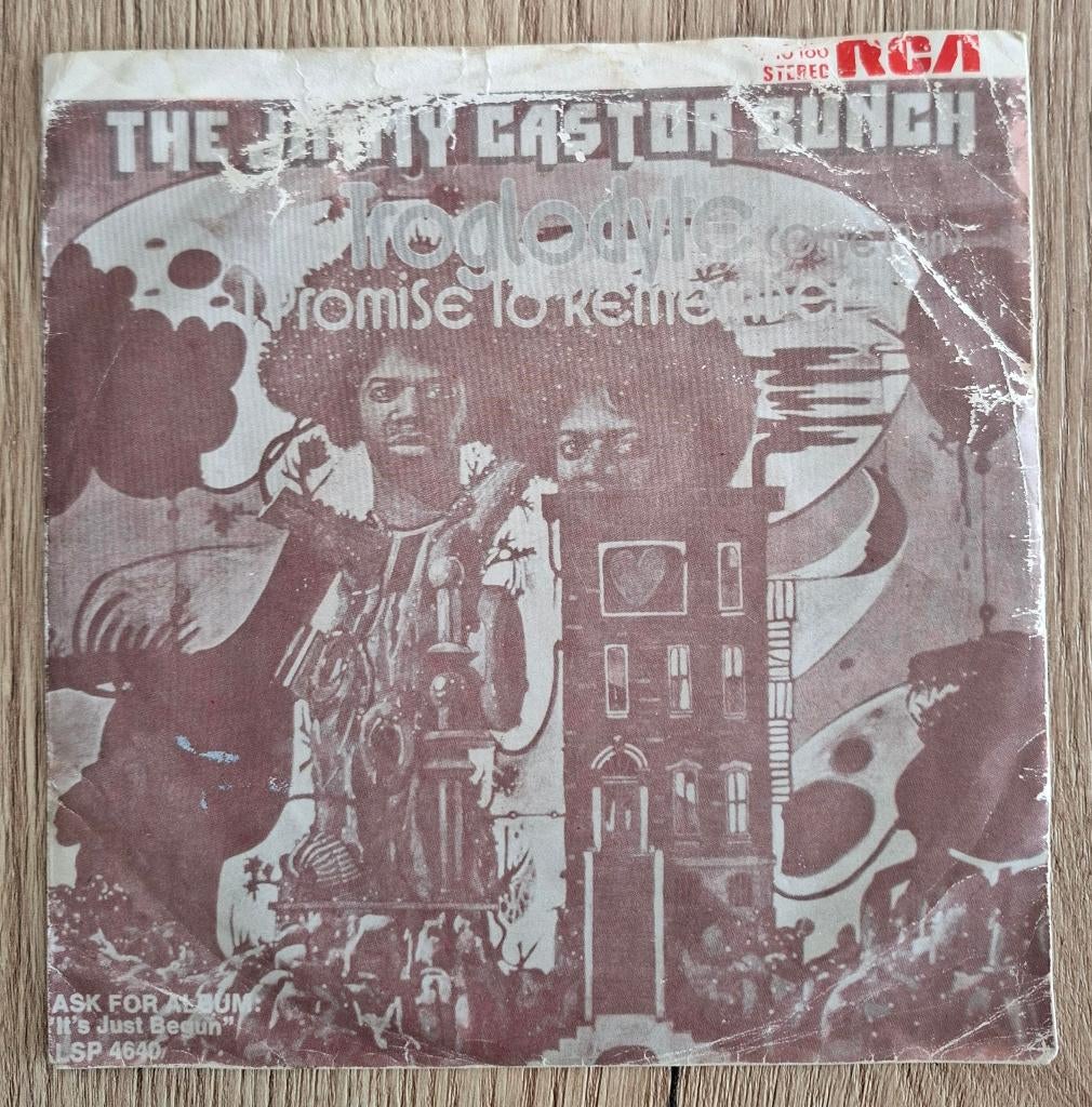 Jimmy Castor Bunch single Trogldyte, Gebruikt, 7 inch, Single, Ophalen of Verzenden