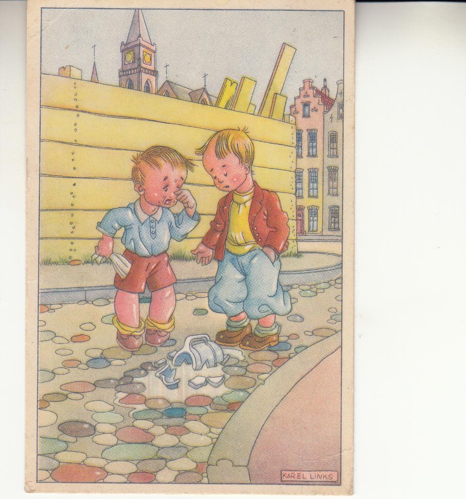Karel Links   ,   1946                        =0035=, Verzamelen, Ansichtkaarten | Themakaarten, Ophalen of Verzenden, 1940 tot 1960