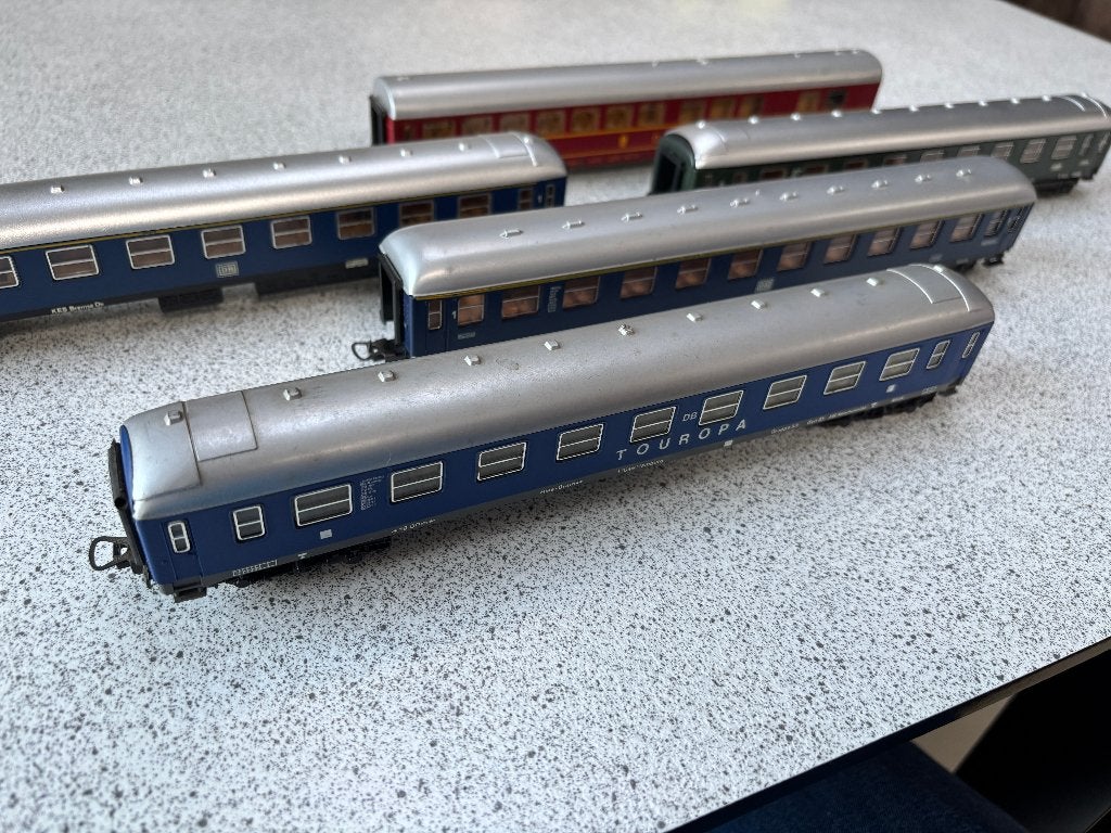 Set van 5 IC-rijtuigen van de DB jaren 60/70 Lima, Gebruikt, Gelijkstroom, Wagon, Ophalen of Verzenden