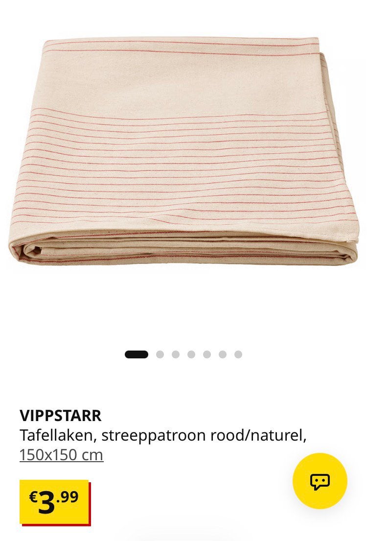 6 VIPPSTARR tafelkleden & 24 servetten, Ophalen, 150 cm, Vierkant, Nieuw