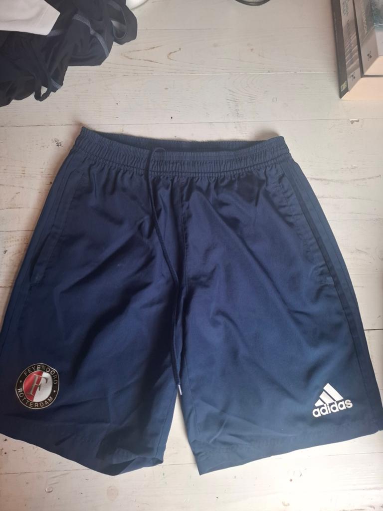Adidas Feyenoord Short Maat S, Blauw, Ophalen of Verzenden, Adidas, Voetbal
