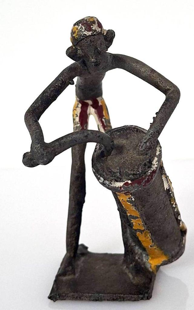 Prachtig Akan Ashanti Tribal Art Metaal Figuur # 2, Ophalen of Verzenden