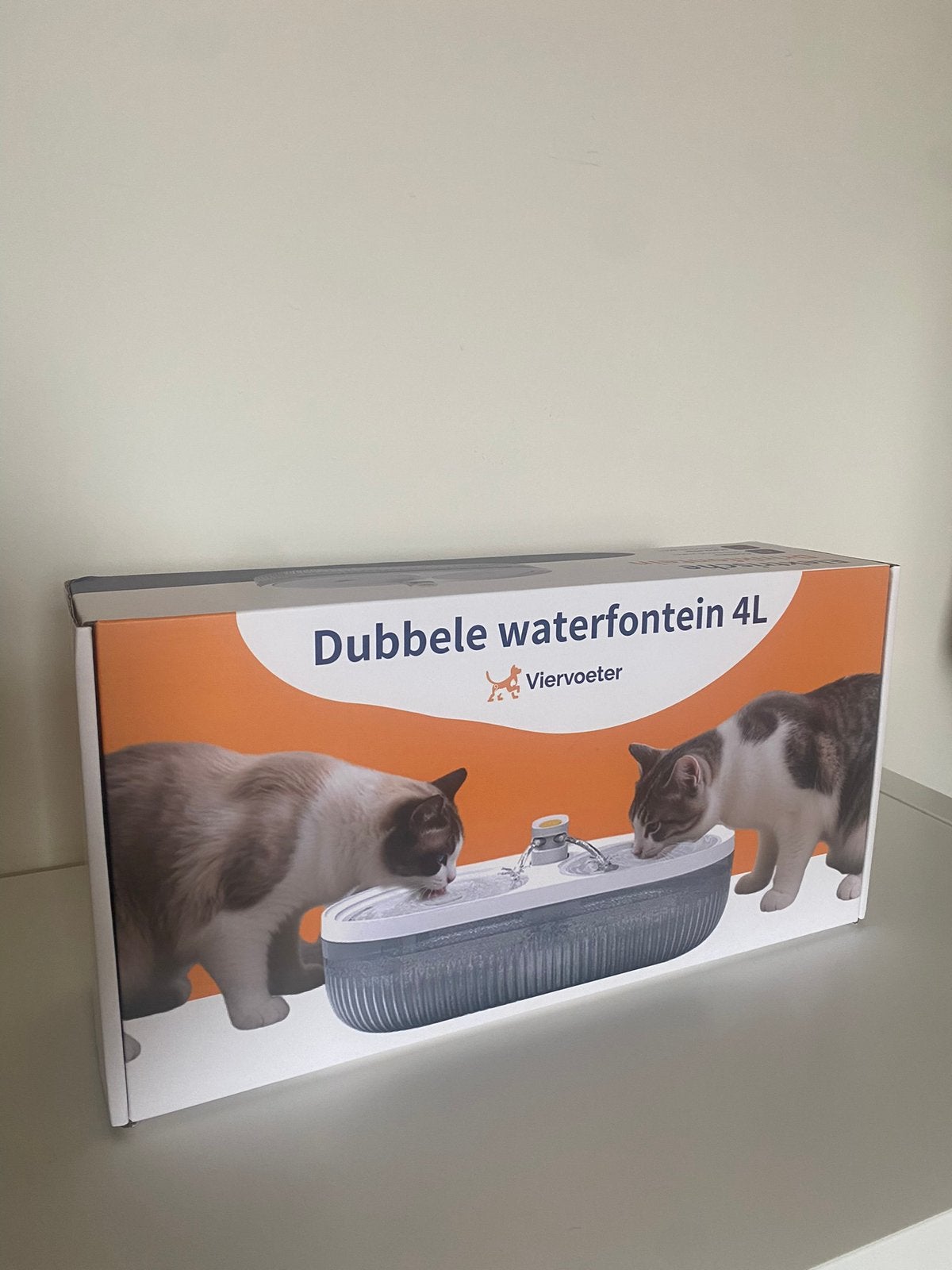 Dubbele waterfontijn 4L (katten), Dieren en Toebehoren, Ophalen, Nieuw