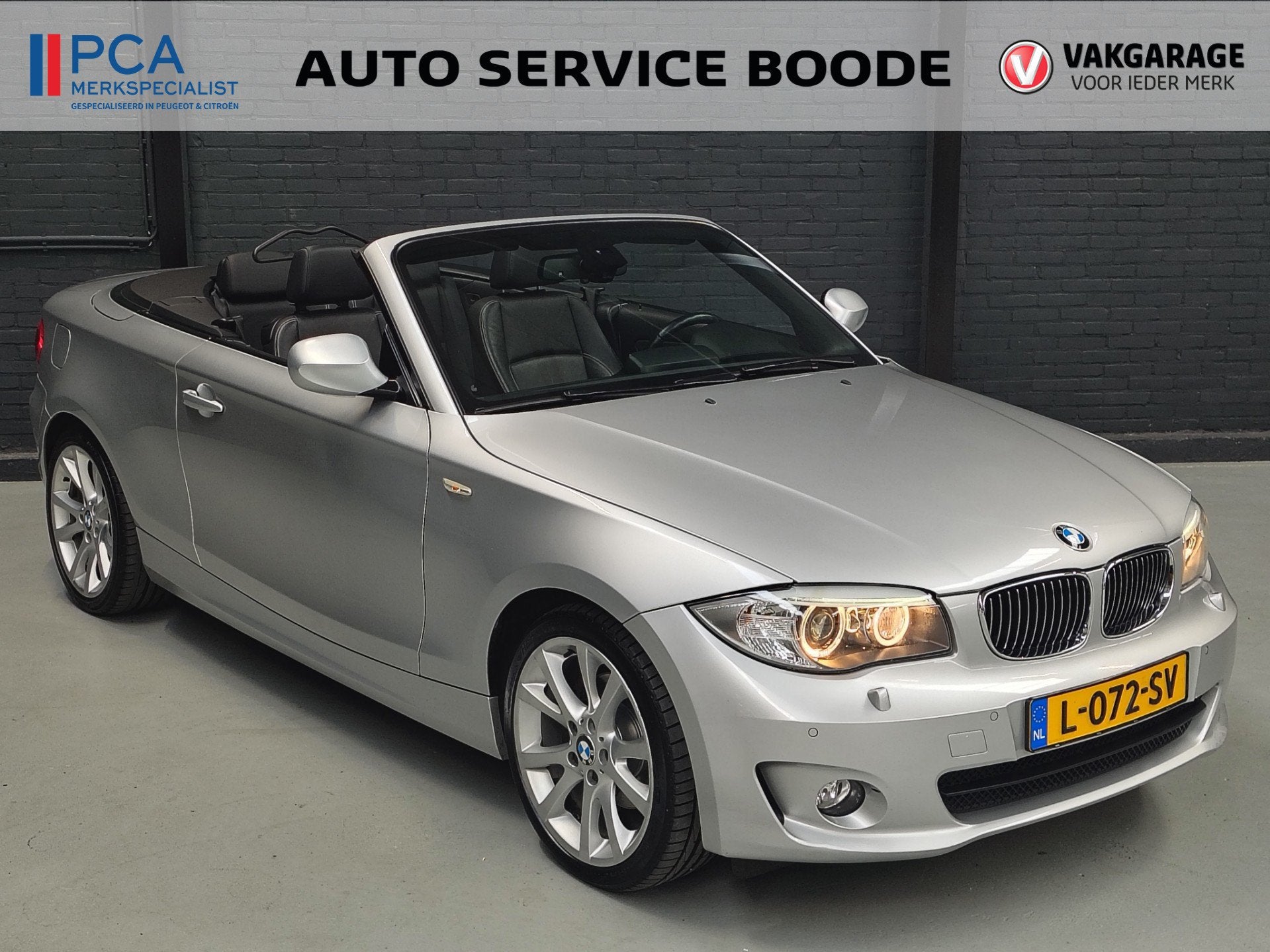 BMW 1-serie Cabrio 125i (218 pk) High Executive automaat - l, Auto's, Euro 5, Achterwielaandrijving, Gebruikt, Zwart