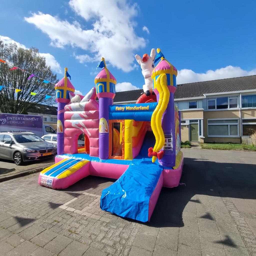 Springkussen “Fairy Wonderland” te huur, Ophalen of Verzenden, Zo goed als nieuw, Overige