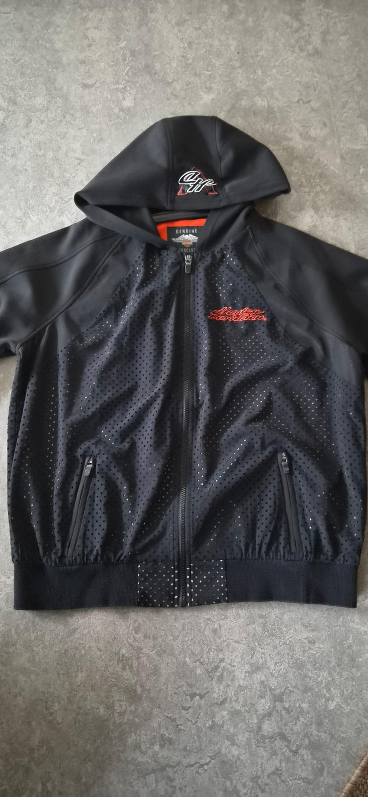 Harley-Davidson hoodie met rits en capuchon, Ophalen of Verzenden, Zo goed als nieuw, Maat 56/58 (XL), Zwart