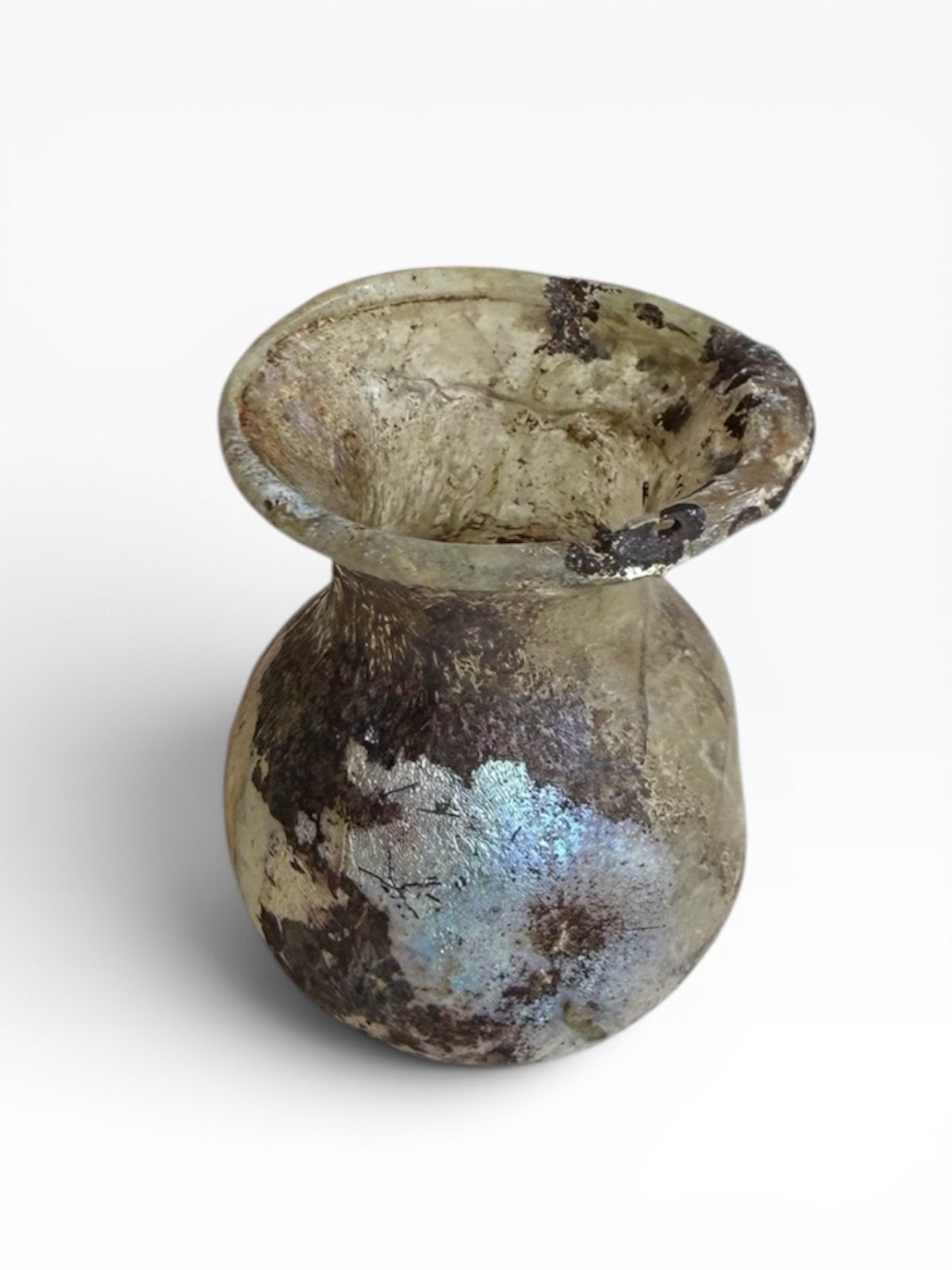 Bodemvondst Romeins glas zalfpotje, Ophalen of Verzenden
