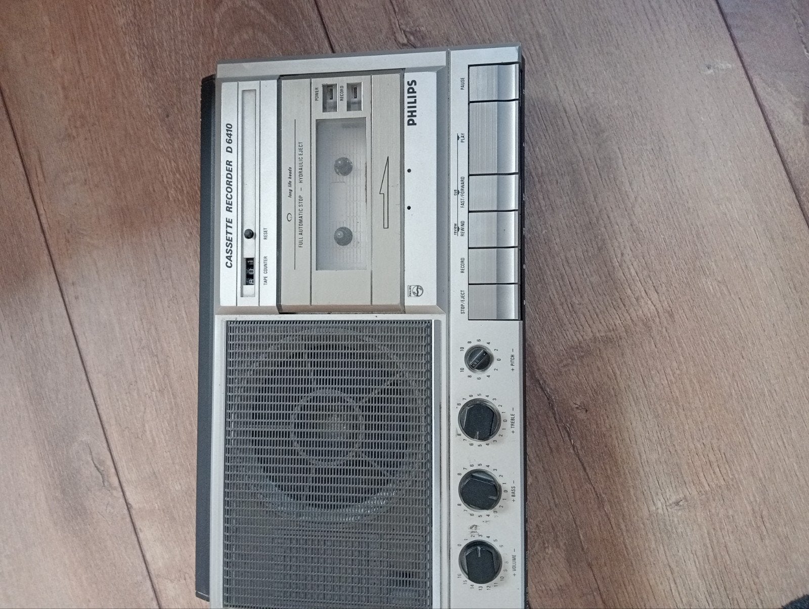 Philips Cassette Recorder D 6410 - Vintage Casetterecorder, Ophalen of Verzenden, Enkel, Philips, Tape counter