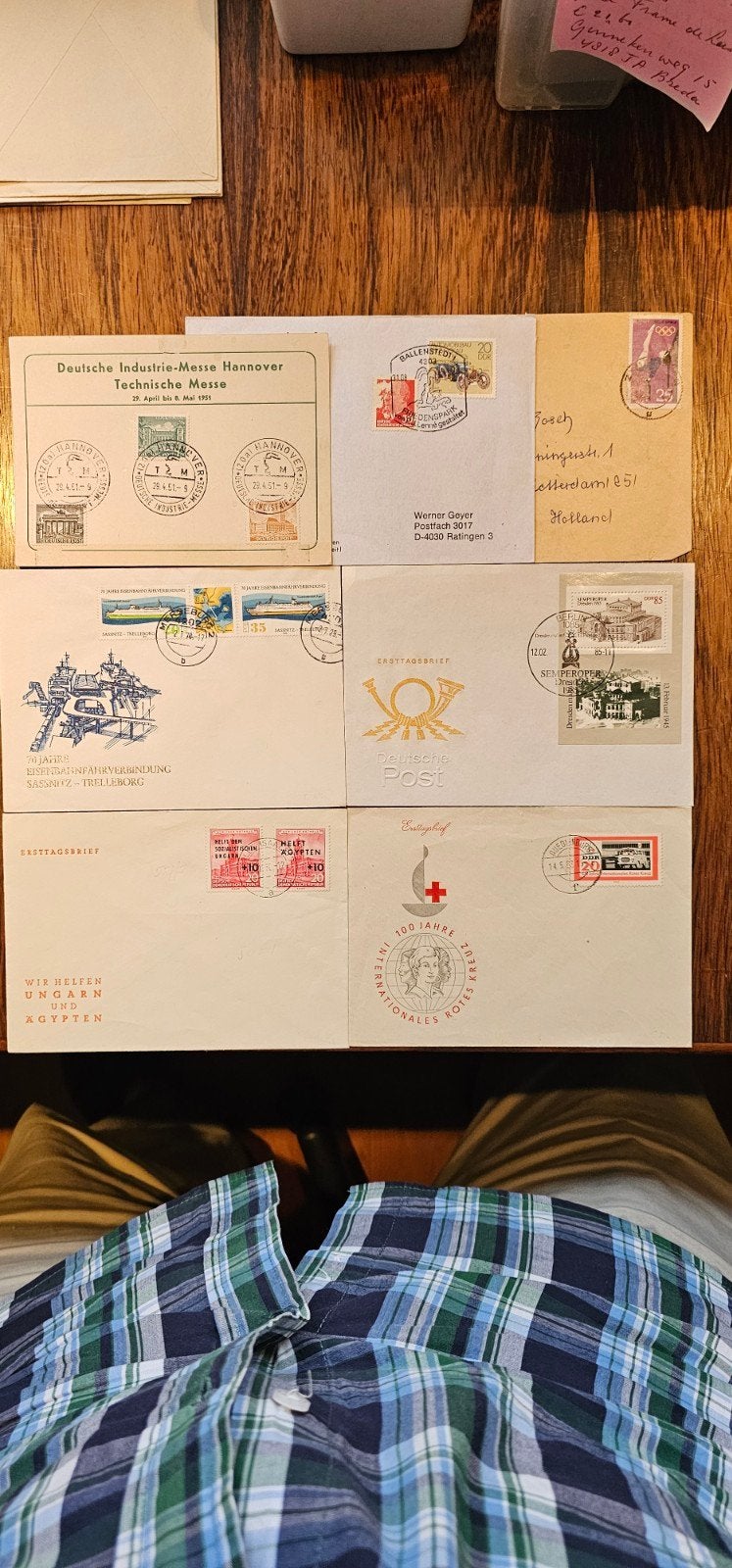 7 Poststukken DDR - Eerste Dag Enveloppen en meer, Postzegels en Munten, Brieven en Enveloppen | Nederland, Verzenden, Envelop