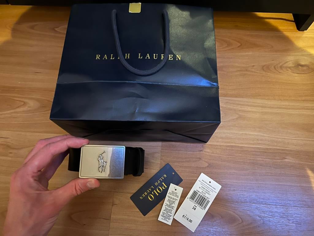 Ralph lauren riem 38 zgan, Ophalen of Verzenden, Zo goed als nieuw, Zwart