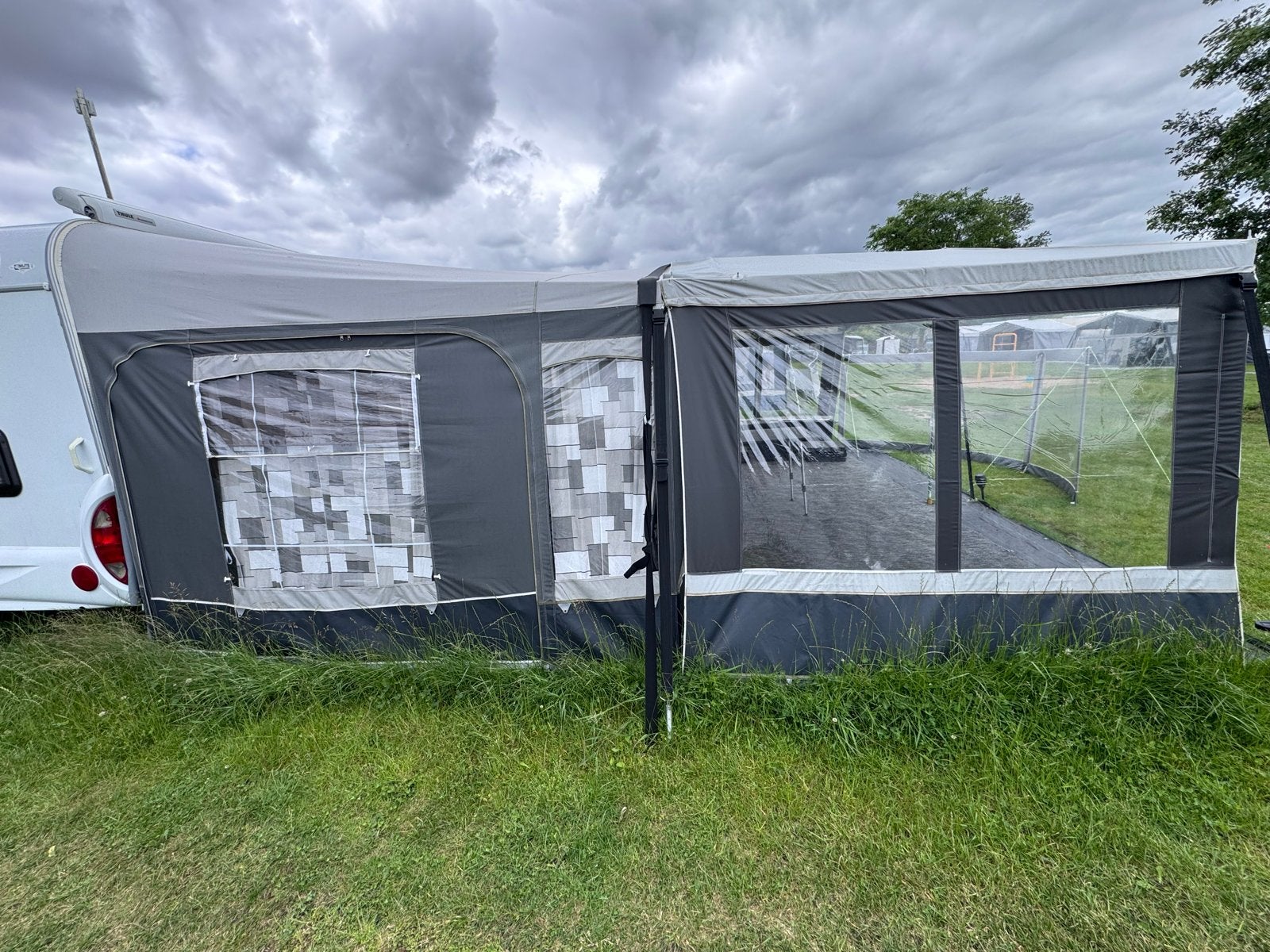 Dorema President XL 300cm voortent met seizoenluifel en uitb, Caravans en Kamperen, Tenten, Ophalen, Gebruikt, Tot en met 2