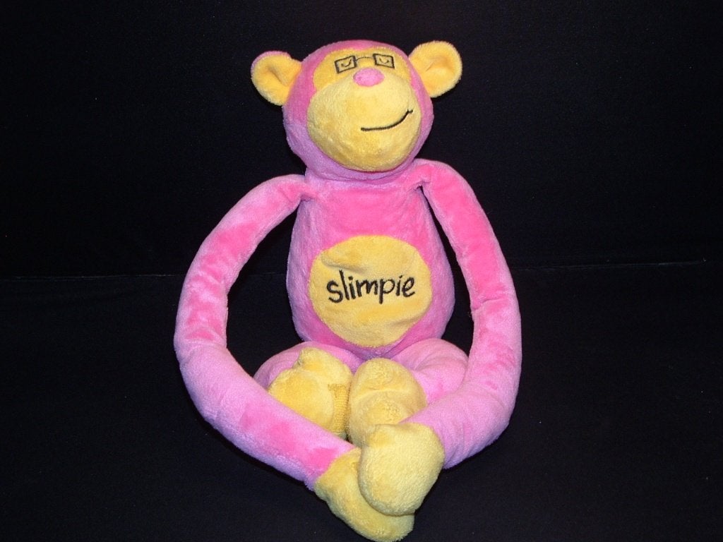 EVORA KRUIDVAT AAP SLIMPIE MET BRIL VELOURS ROZE/GEEL, Verzenden, Nieuw, Overige typen