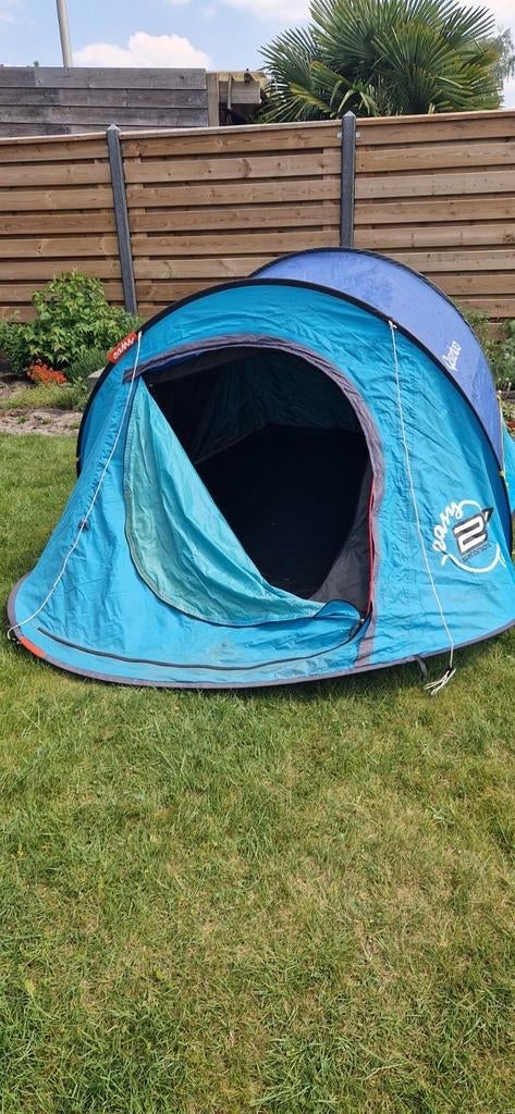 Quechua 2 Seconds Pop-up Tent - 2 personen, Caravans en Kamperen, Tenten, Ophalen of Verzenden, Gebruikt, Tot en met 2