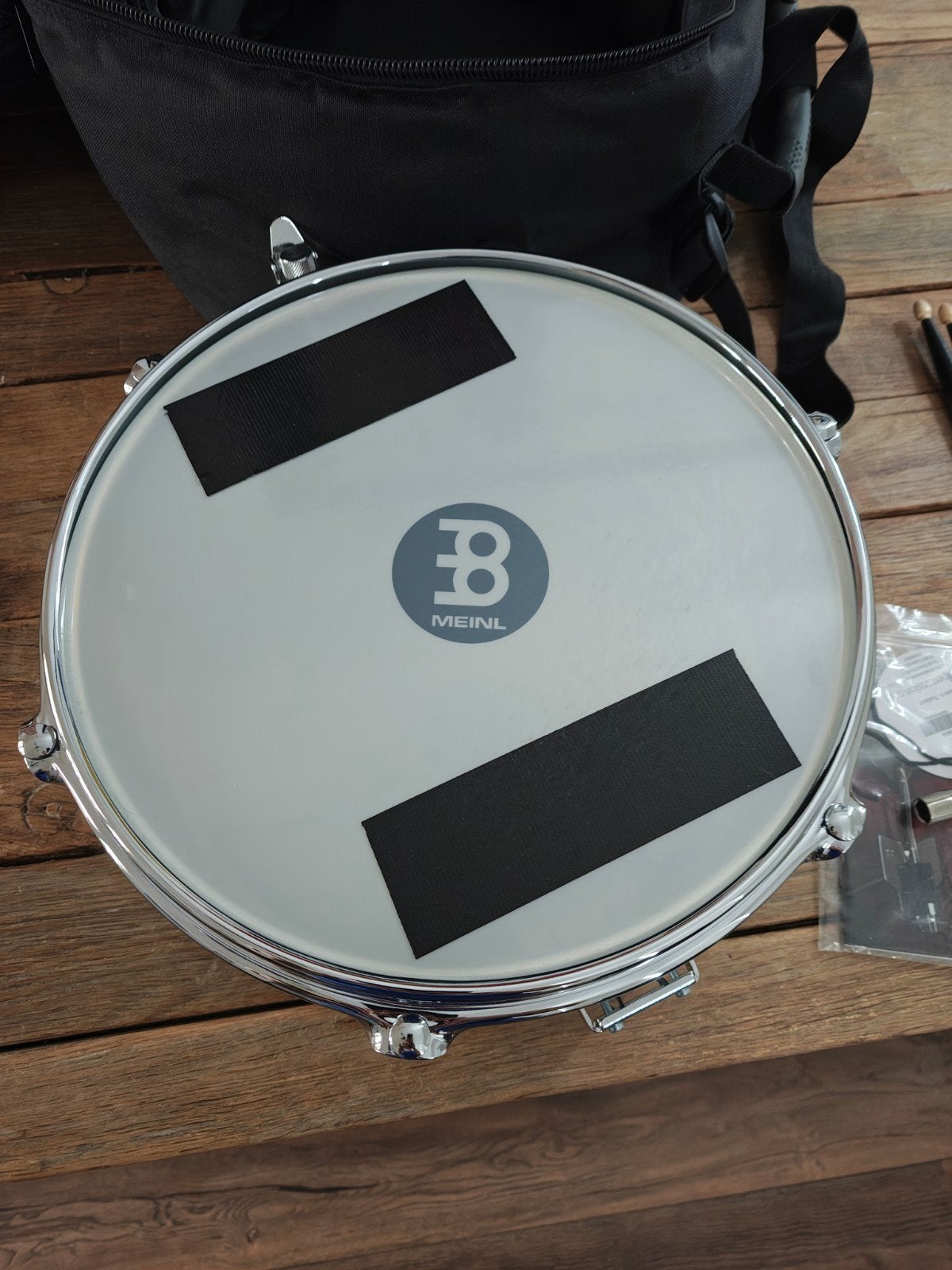 Meinl oefen snare drum set met statief en stokken, Ophalen of Verzenden, Zo goed als nieuw, Overige merken