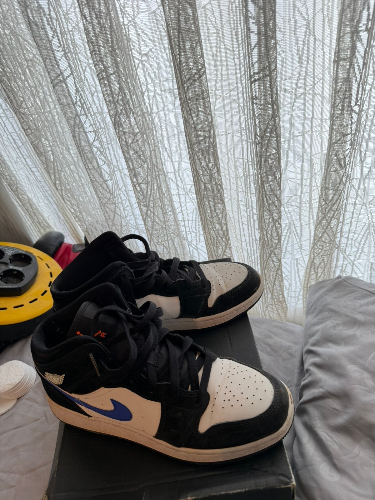 Jordan 1 mids racer blue, Ophalen of Verzenden, Zo goed als nieuw