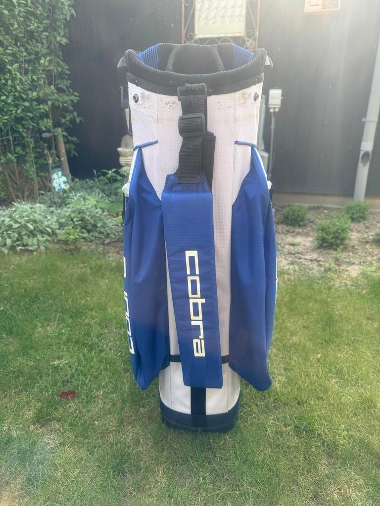 Cobra golftas voor op trolley - Wit/Blauw, Sport en Fitness, Golf, Ophalen of Verzenden, Gebruikt, Tas, Overige merken