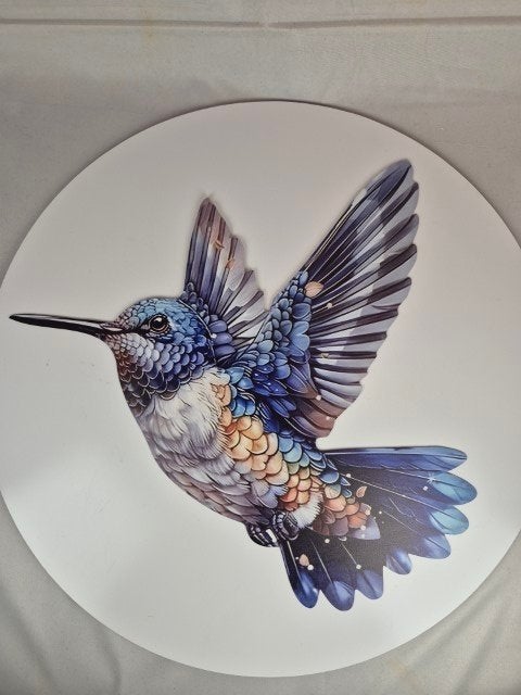 Muurdecoratie Kolibrie metaal, Metaal, 30 cm, Meerkleurig, Ophalen of Verzenden