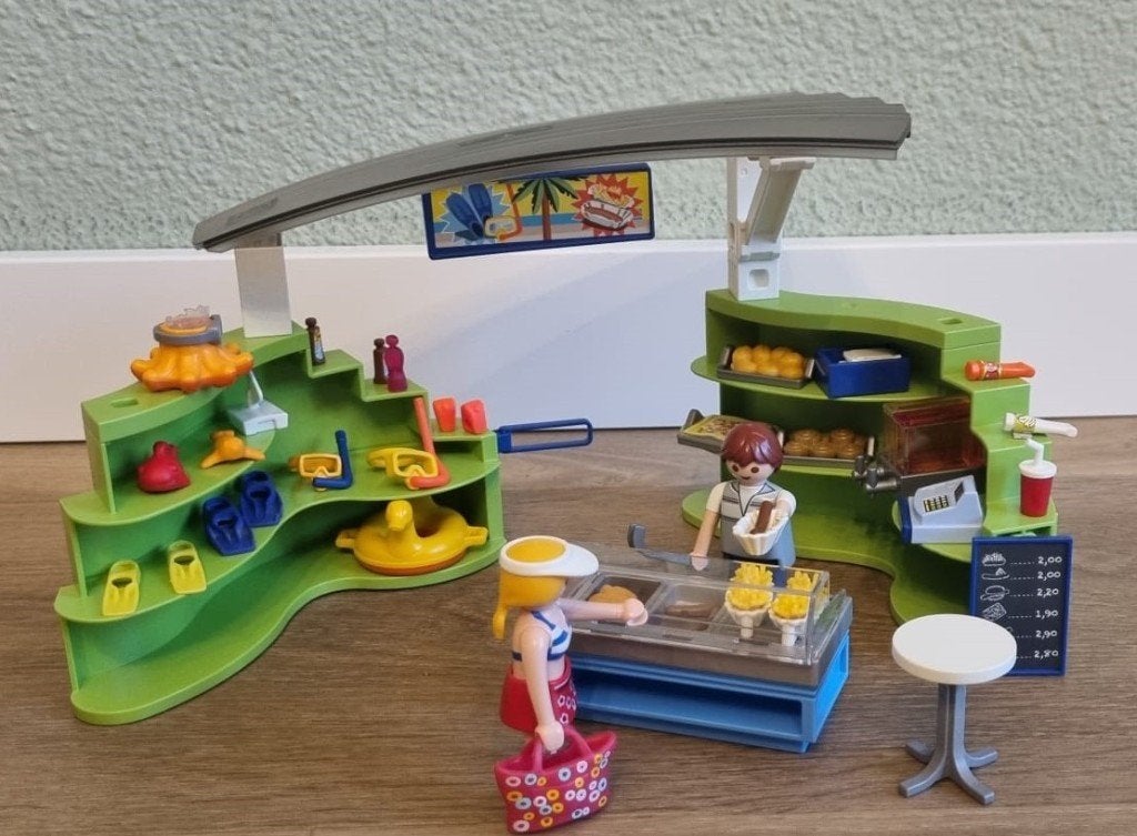 PLAYMOBIL Winkel met snackbar - 6672, Kinderen en Baby's, Ophalen, Gebouw, Complete set, Zo goed als nieuw