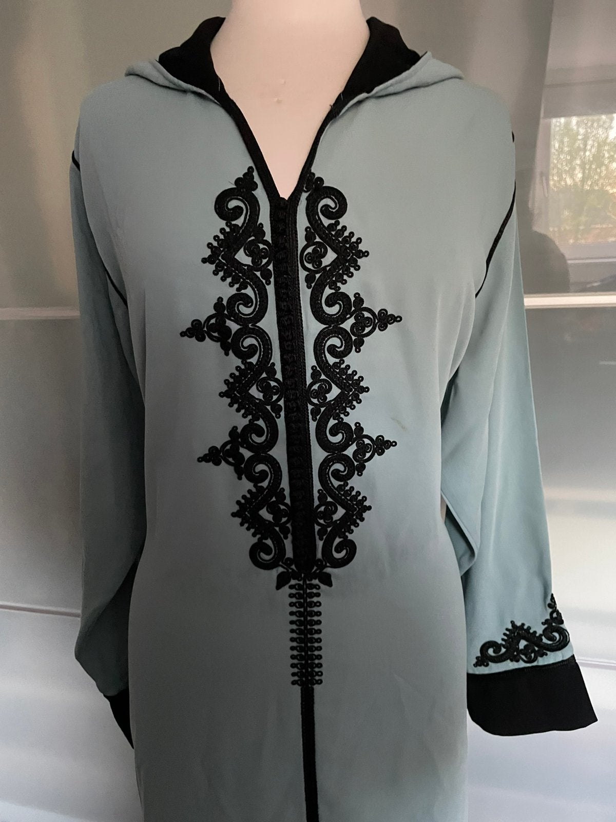 Prachtige Marokkaanse jurk/jelaba/djellaba/jellaba, Zwart, Maat 46/48 (XL) of groter, Ophalen of Verzenden, Zo goed als nieuw