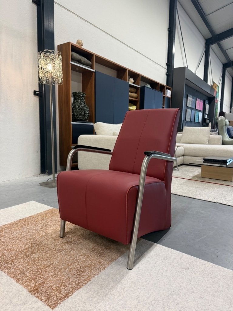 Nieuw Jess Design Bari Fauteuil Rood leer stoel