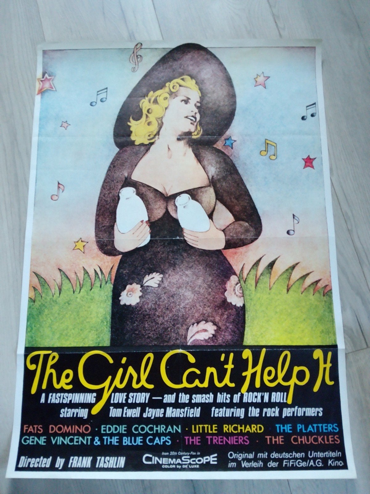 Vintage Filmposter The Girl Can't Help It (1956), Verzamelen, Ophalen of Verzenden, A1 t/m A3, Film en Tv, Rechthoekig Staand
