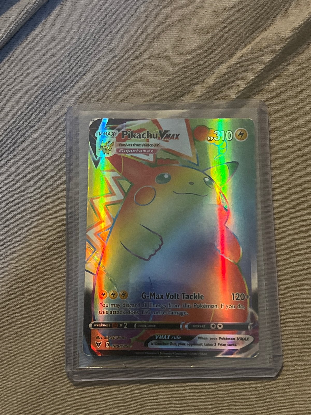 Pikachu VMAX Rainbow Rare PSA 10 Pokémon Kaart, Ophalen, Nieuw, Losse kaart, Foil