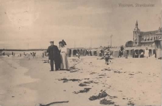 Vlissingen Strandgezicht, Verzenden, Voor 1920, Gelopen, Zeeland