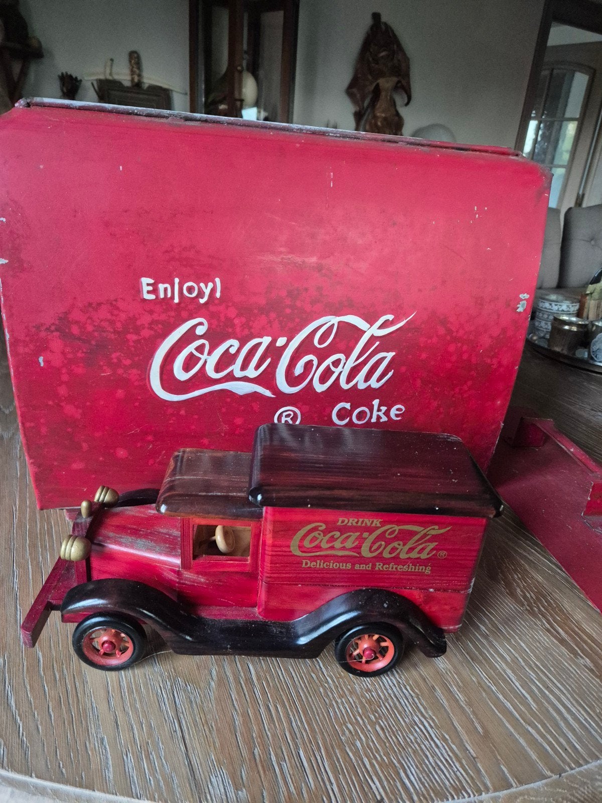 verzamelset coca cola vrachtwagen en koelbox, Verzamelen, Ophalen of Verzenden