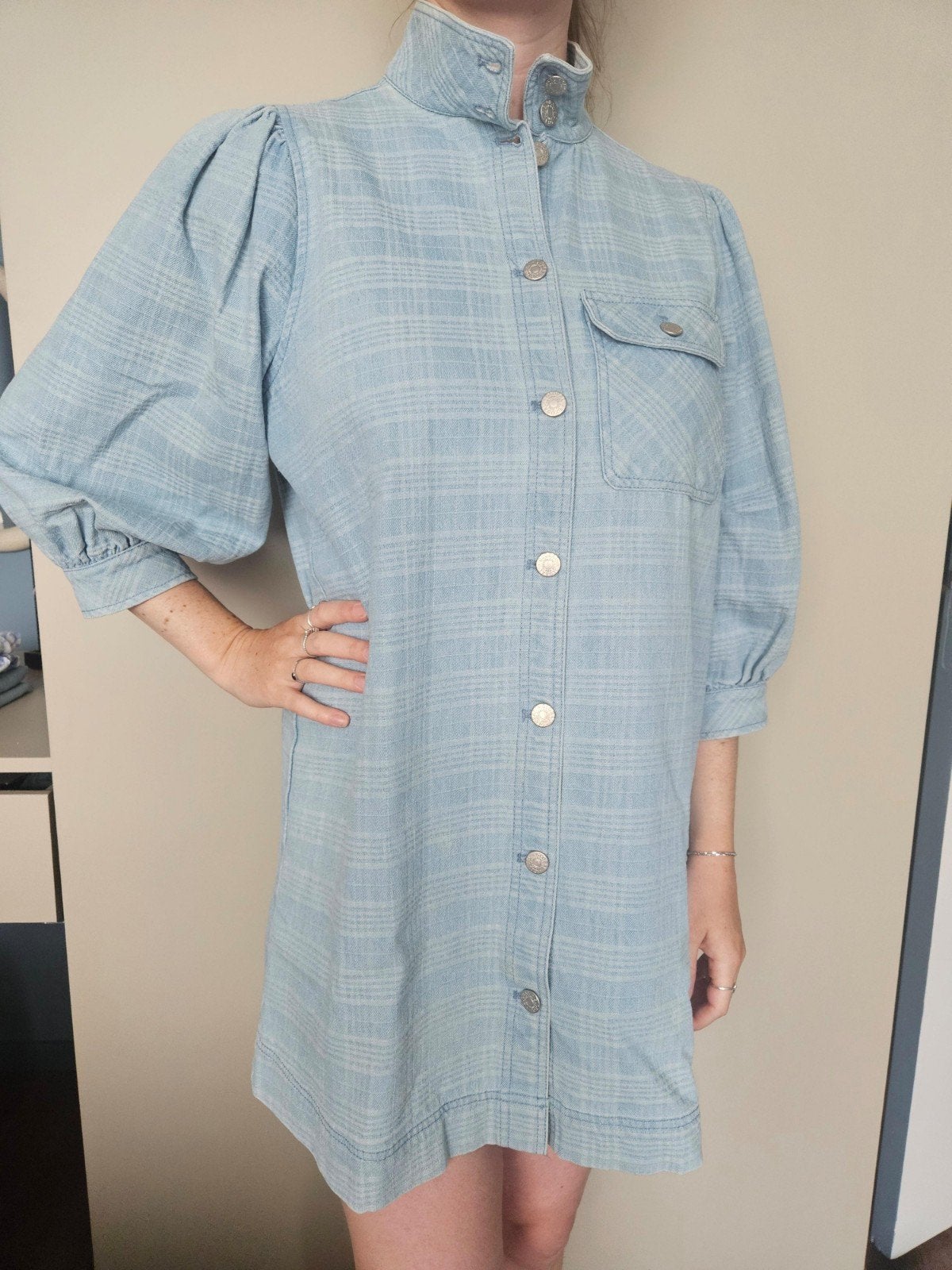 Global Funk denimjurk maat S, Global Funk, Blauw, Ophalen of Verzenden, Maat 36 (S)