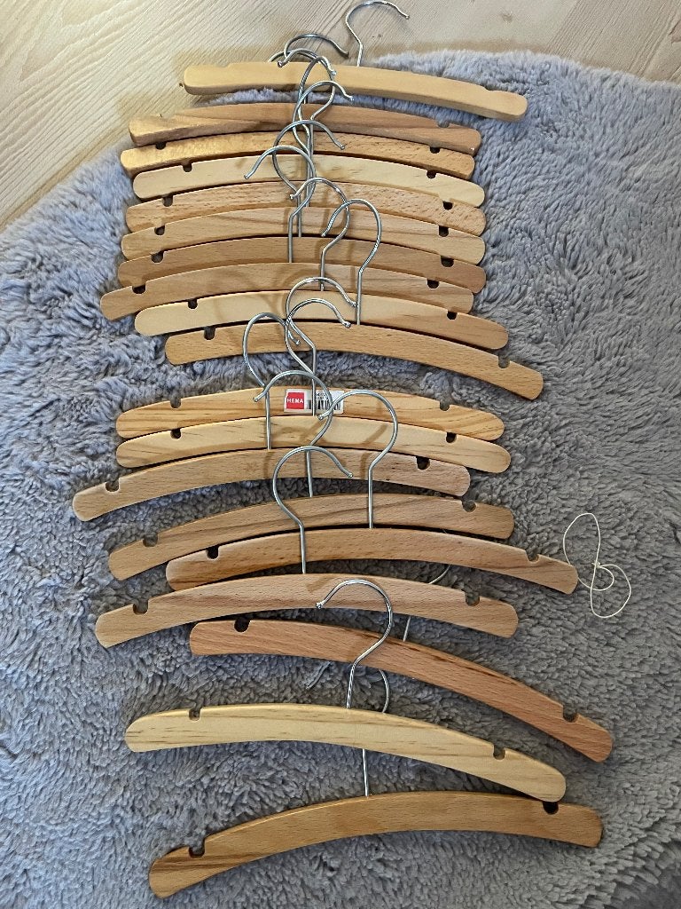 Kinder kledinghangers, Ophalen, Gebruikt, Hout, Kinderen