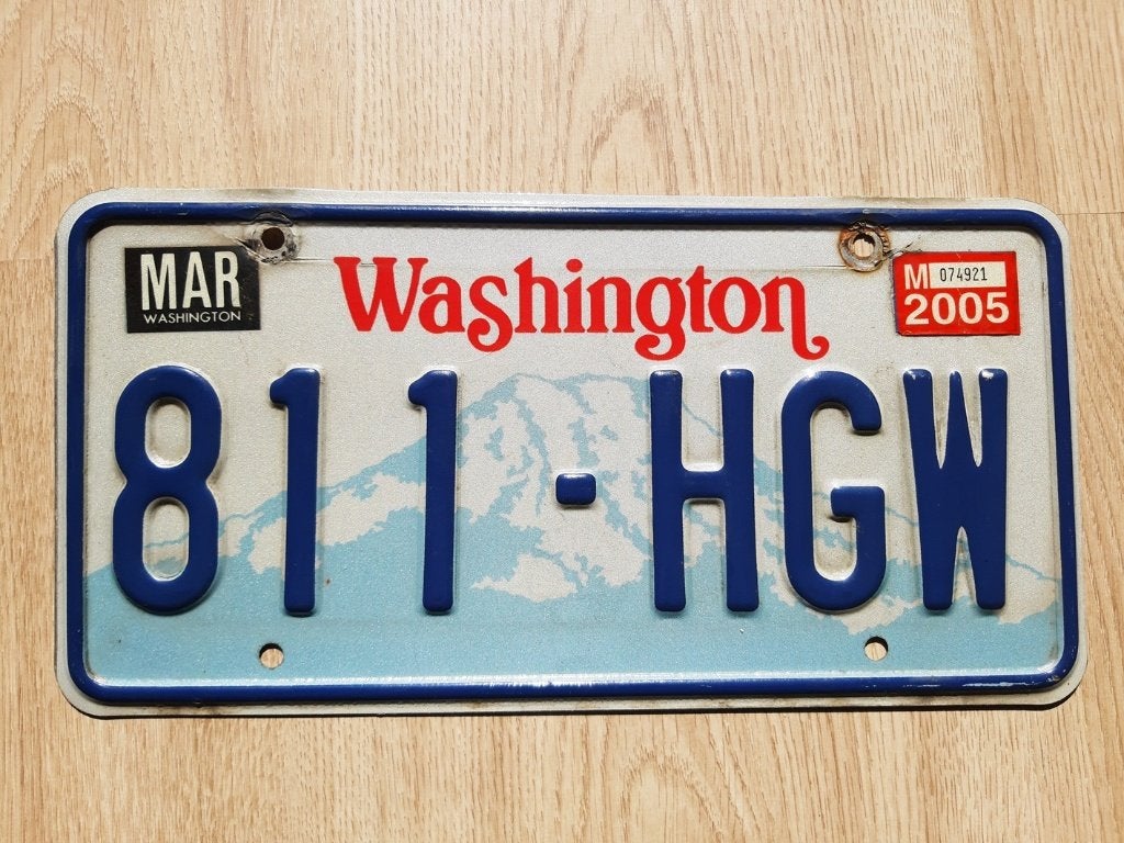 Nummerbord uit Washington, Verzenden, Gebruikt, Auto's